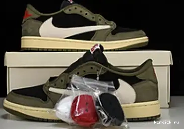 Low Travis Jordan OLIVE OG Scott BLACK Air 1 x 0624